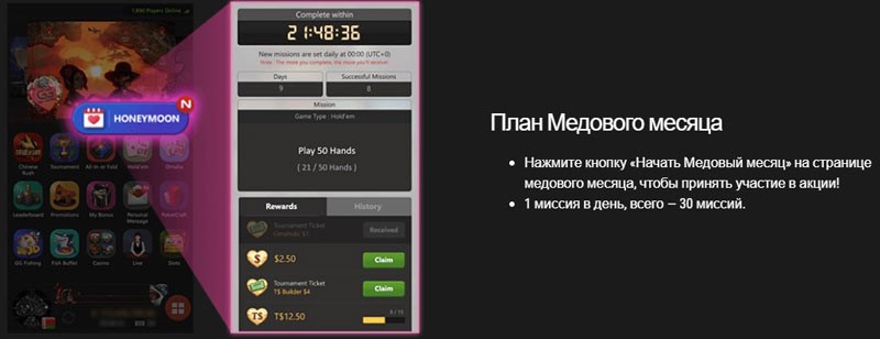 Задания для акции «Медовый месяц»